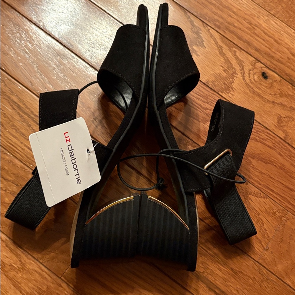 NWT Liz Claiborne Elegant Black Sandals - Picture 12 of 12